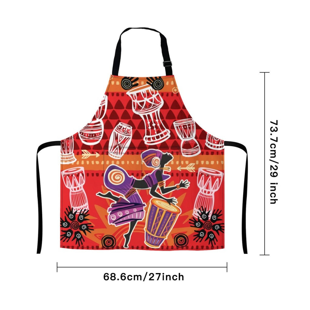 African Culture Art Apron - Djembe Girls 2 Aprons