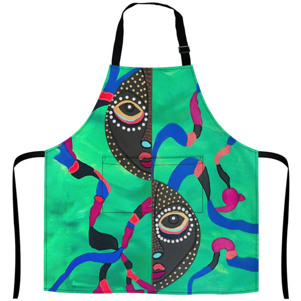 African Culture Art Apron - E 27Inch X 29Inch Aprons