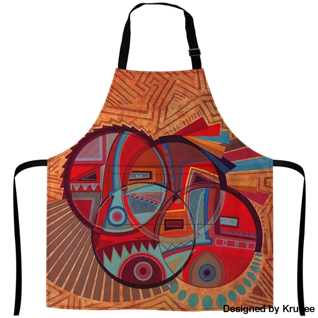 African Culture Art Apron - Face 4 27Inch X 29Inch Aprons