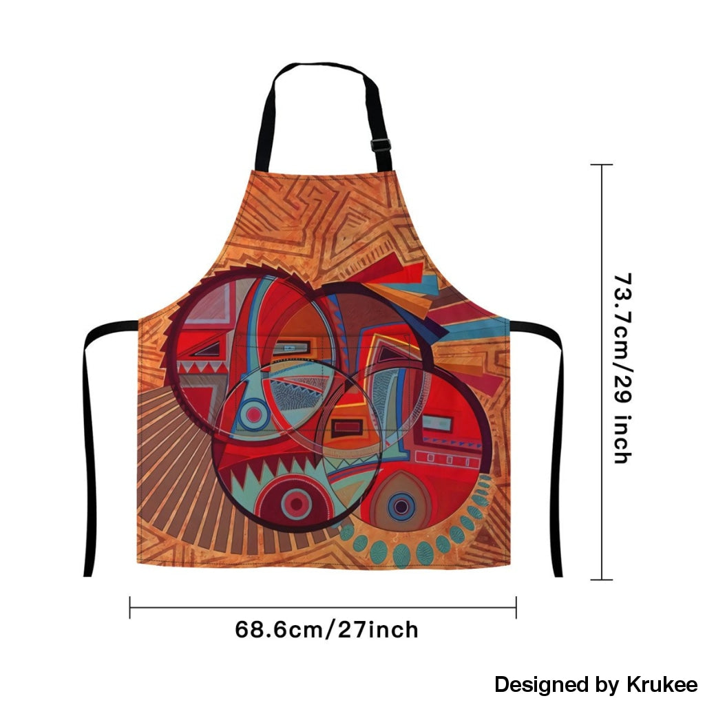 African Culture Art Apron - Face 4 Aprons