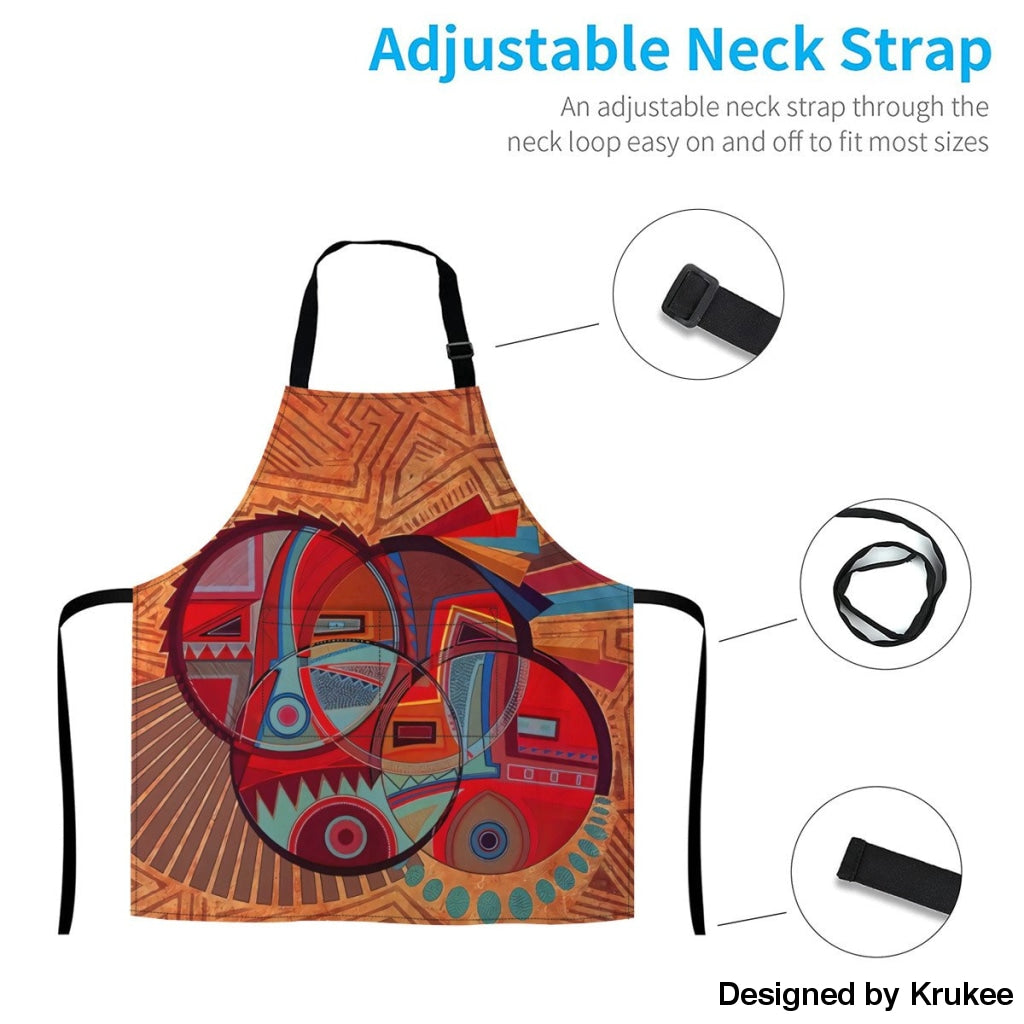 African Culture Art Apron - Face 4 Aprons