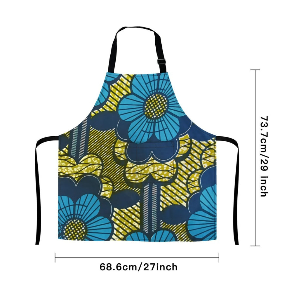 African Culture Art Apron - Flowers Aprons