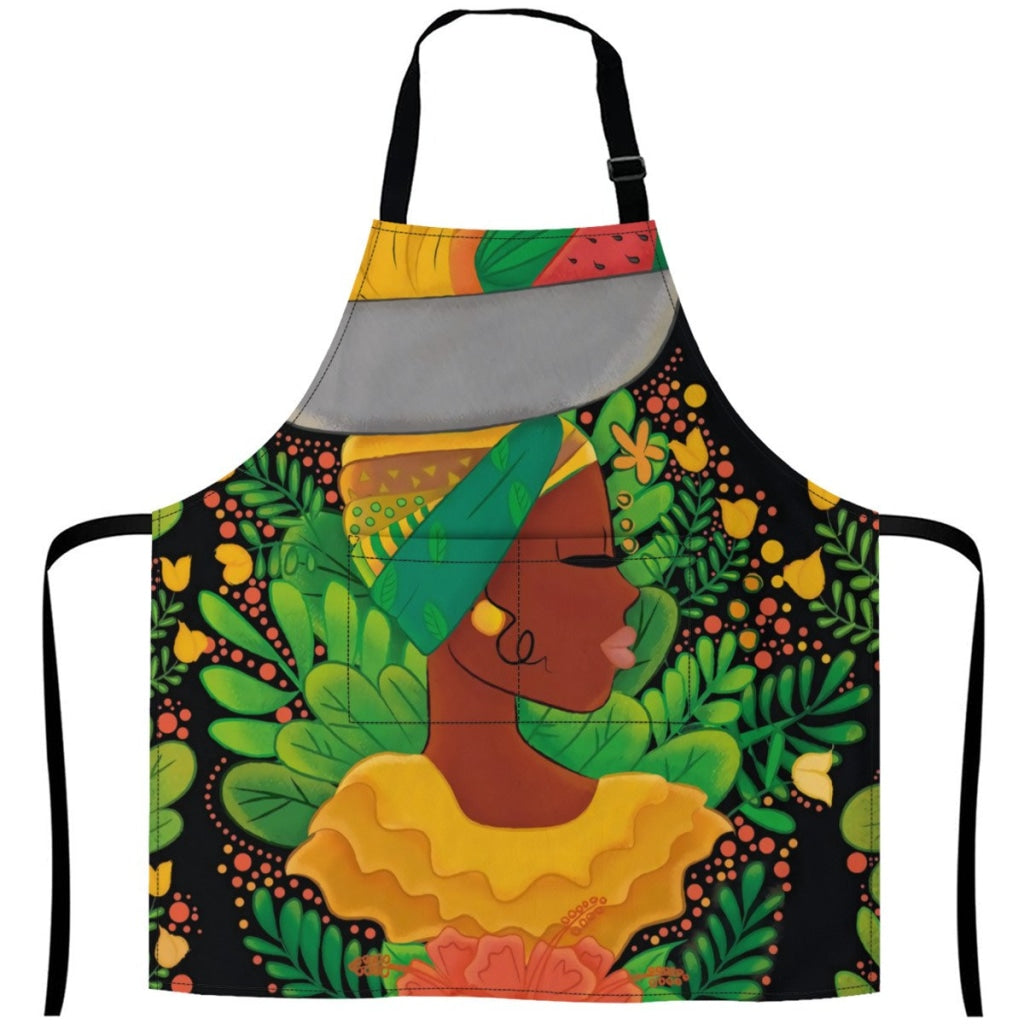 African Culture Art Apron - Fruits 3 27Inch X 29Inch Aprons