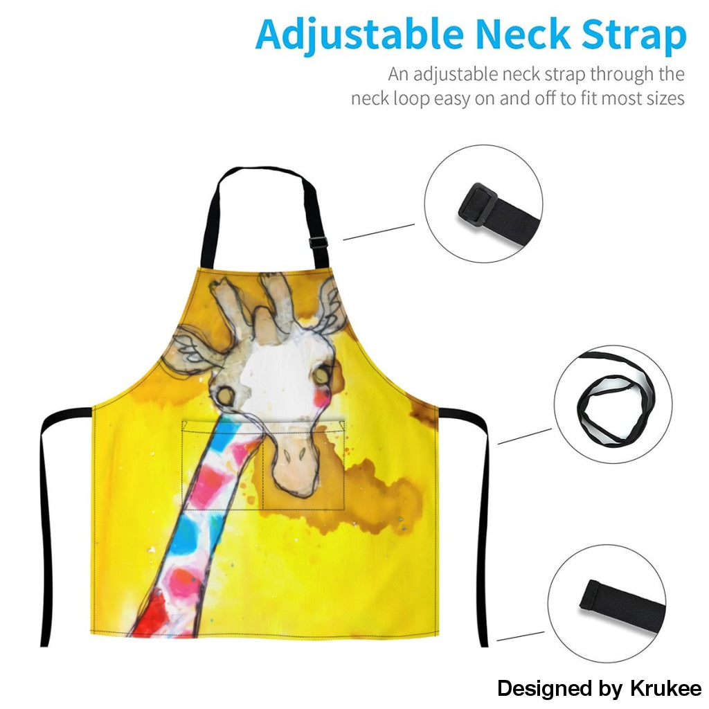 African Culture Art Apron - Giraffe Aprons