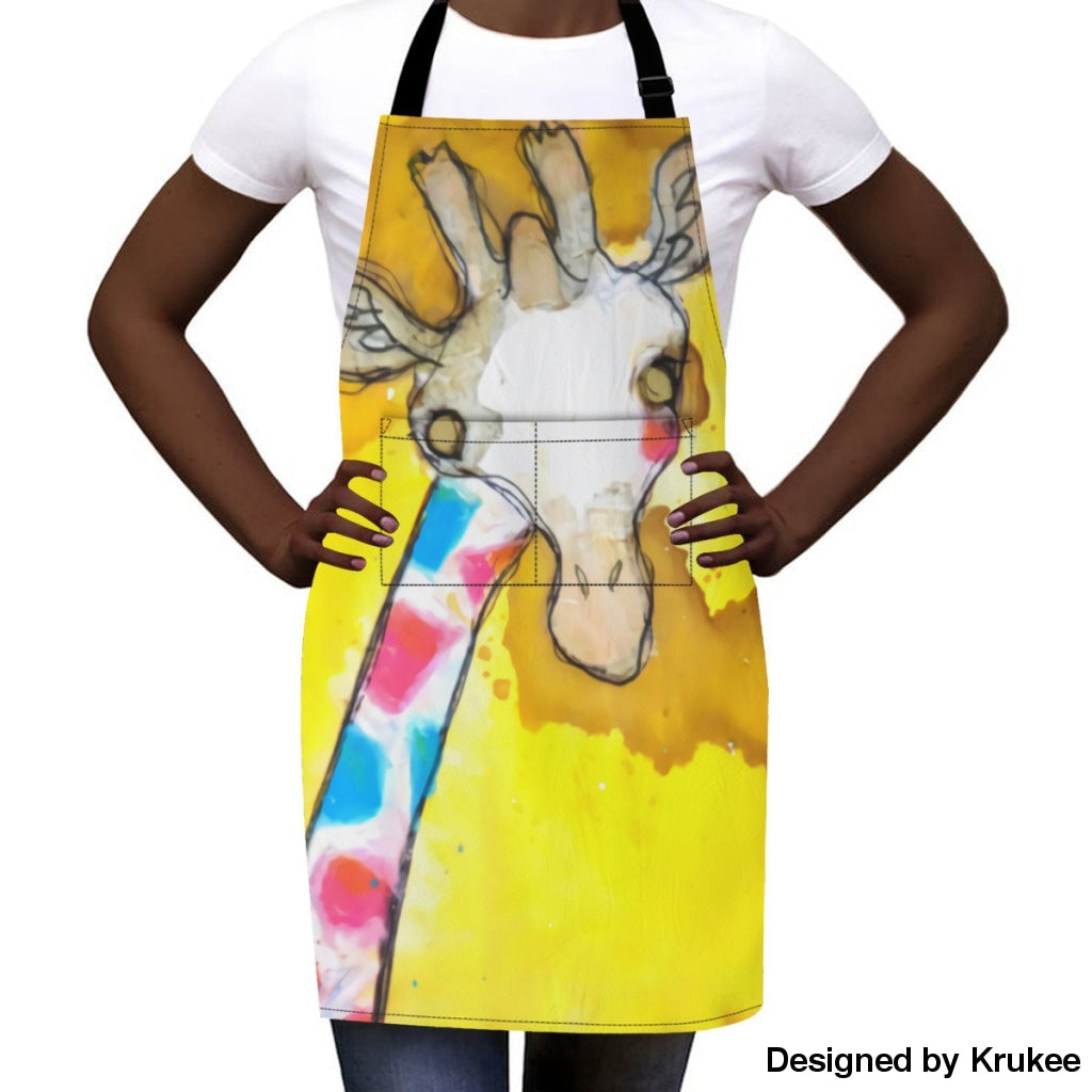 African Culture Art Apron - Giraffe Aprons