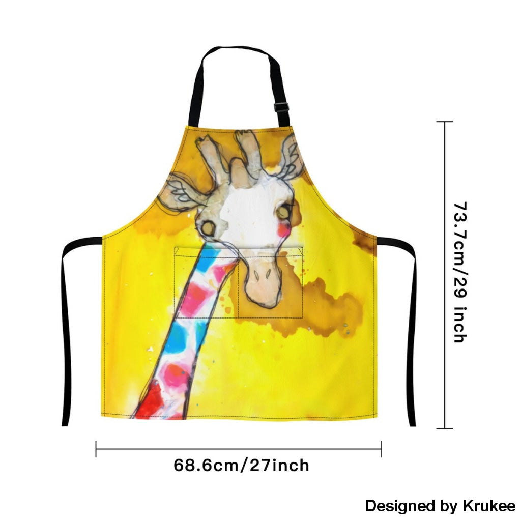 African Culture Art Apron - Giraffe Aprons