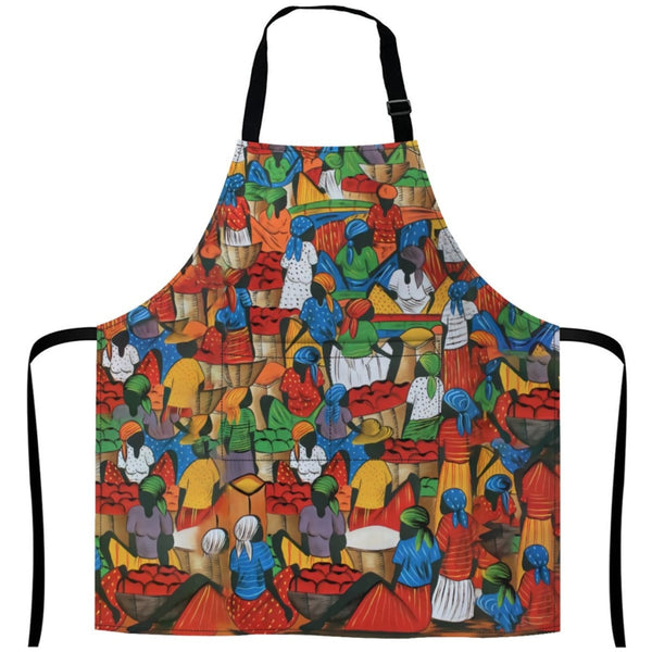 African Culture Art Apron - Harvest 5 27Inch X 29Inch Aprons