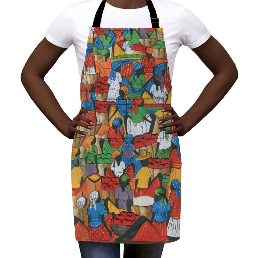 African Culture Art Apron - Harvest 5 Aprons