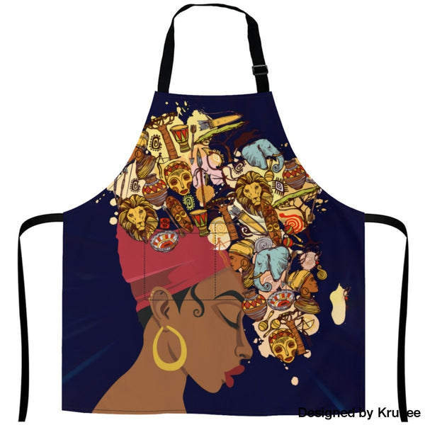 African Culture Art Apron - History 27Inch X 29Inch Aprons