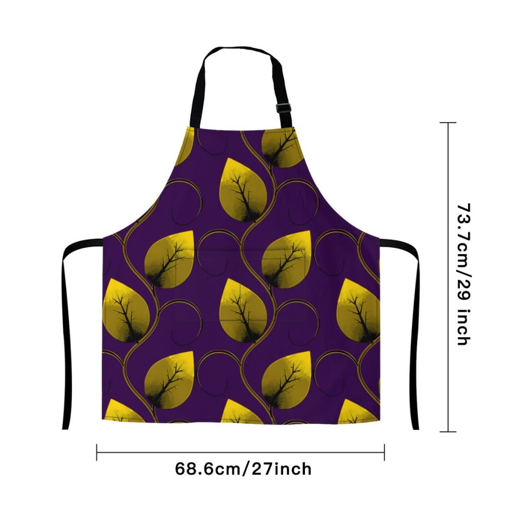 African Culture Art Apron - Leaf Aprons