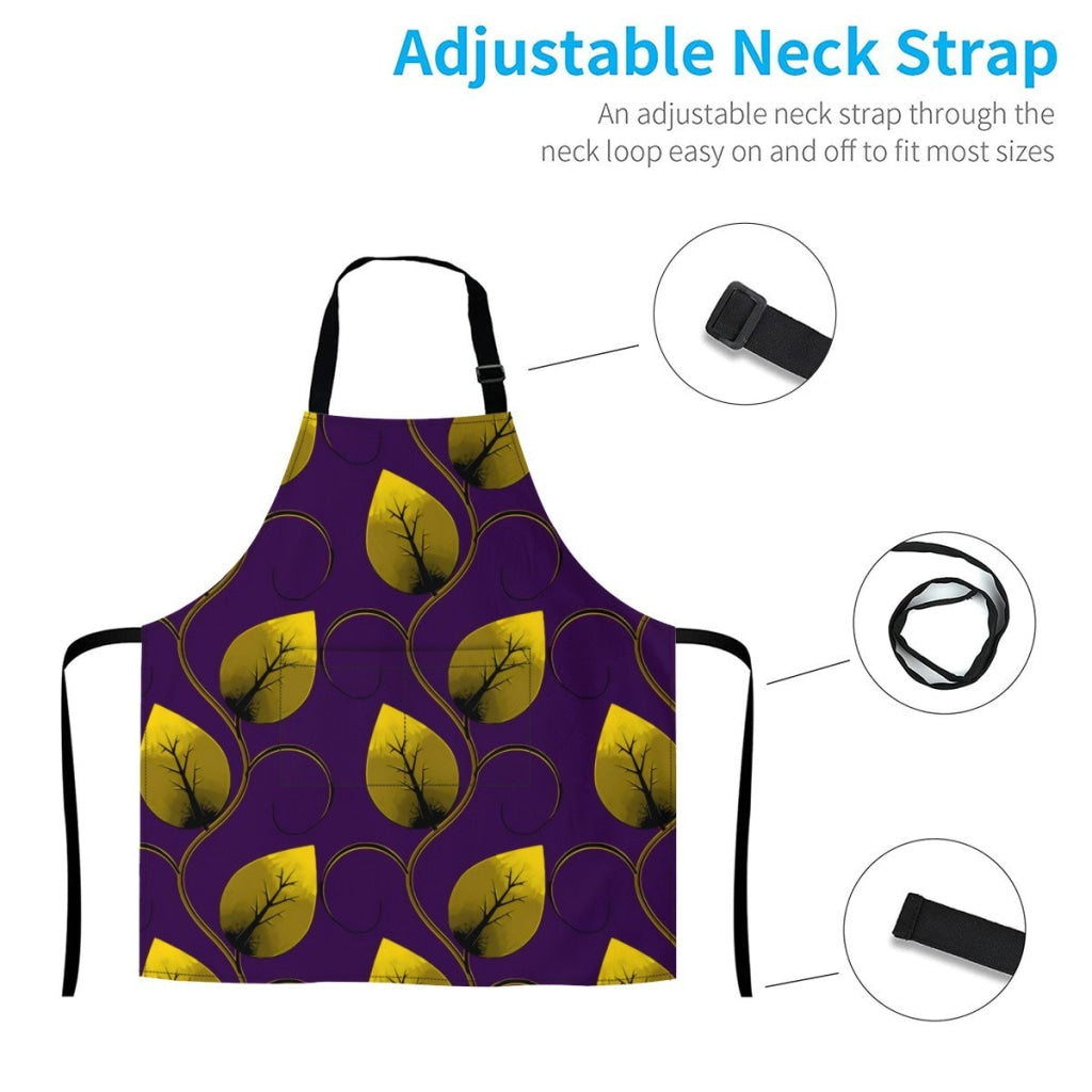 African Culture Art Apron - Leaf Aprons