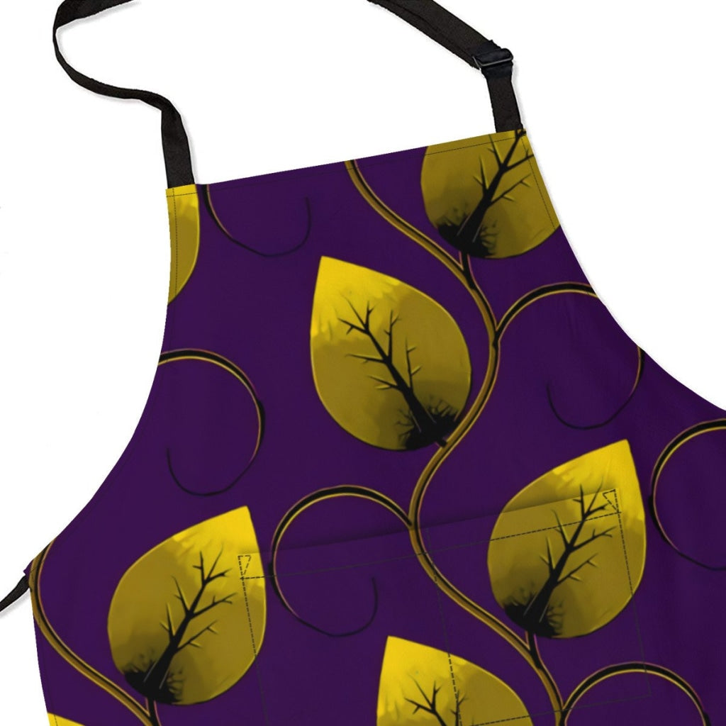 African Culture Art Apron - Leaf Aprons