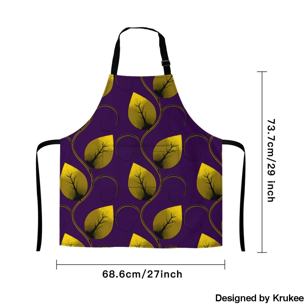 African Culture Art Apron - Leaf Aprons