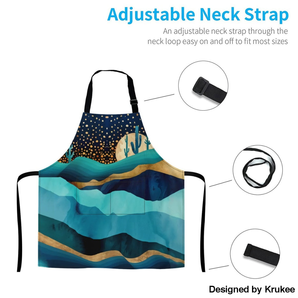 African Culture Art Apron - Moonlight Aprons