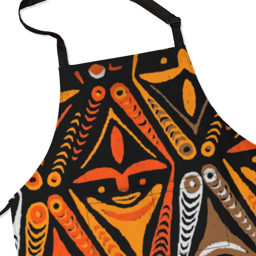 African Culture Art Apron - Mud