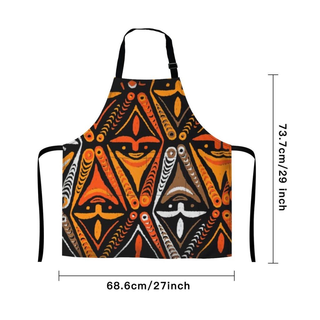 African Culture Art Apron - Mud