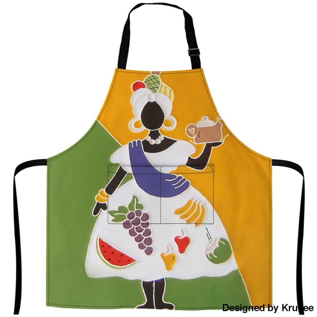 African Culture Art Apron - Princess 27Inch X 29Inch Aprons