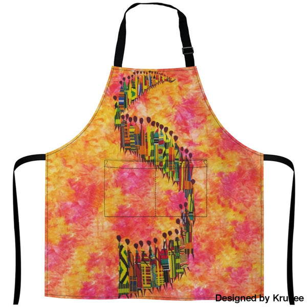 African Culture Art Apron - Road 27Inch X 29Inch Aprons