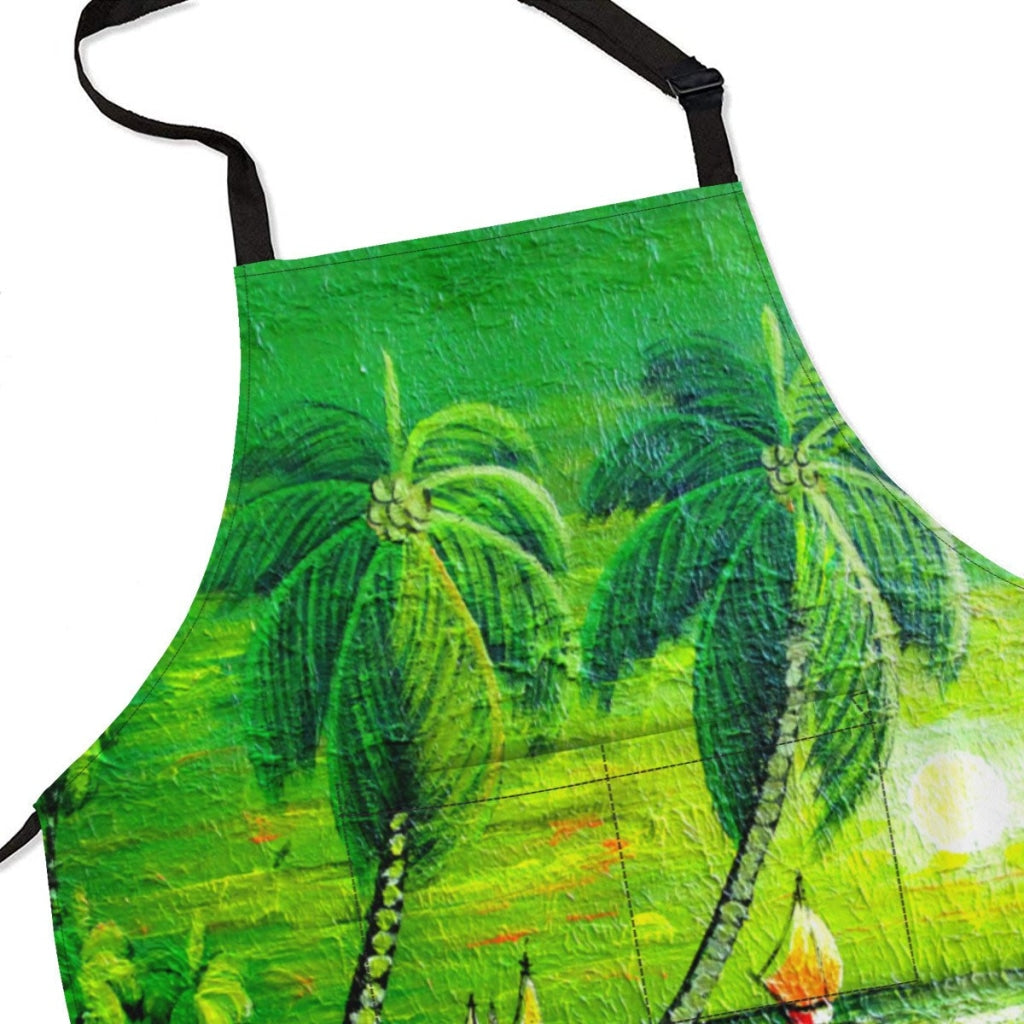 African Culture Art Apron - The Boat Aprons