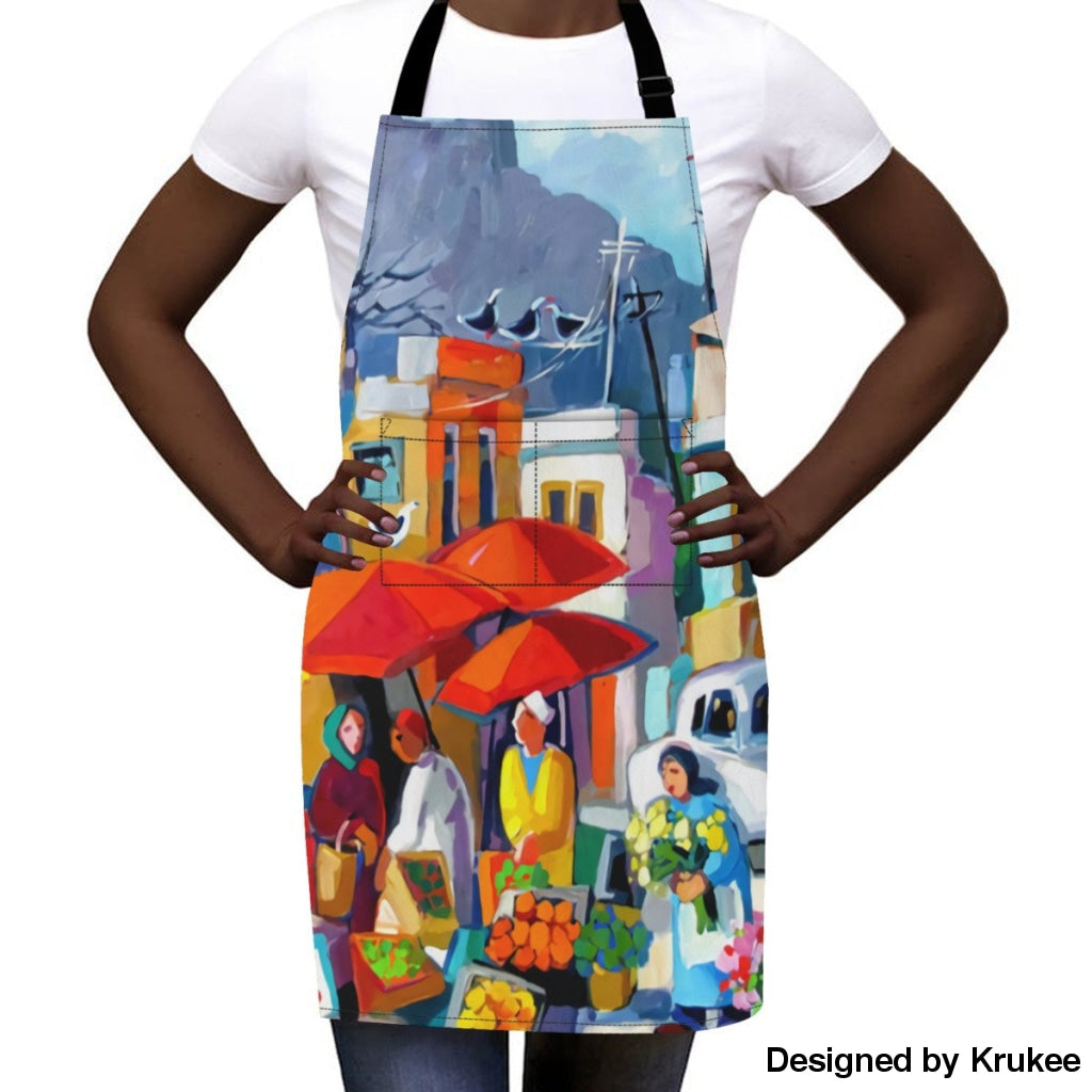 African Culture Art Apron - The Market Aprons