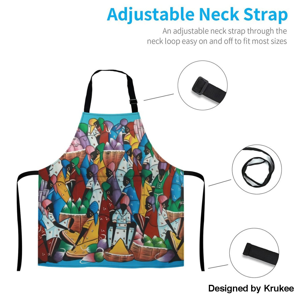 African Culture Art Apron - The Rainbow Market Aprons