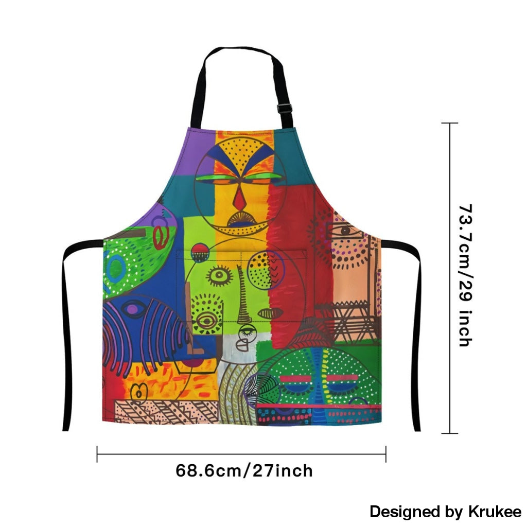 African Culture Art Apron - U And Me Aprons