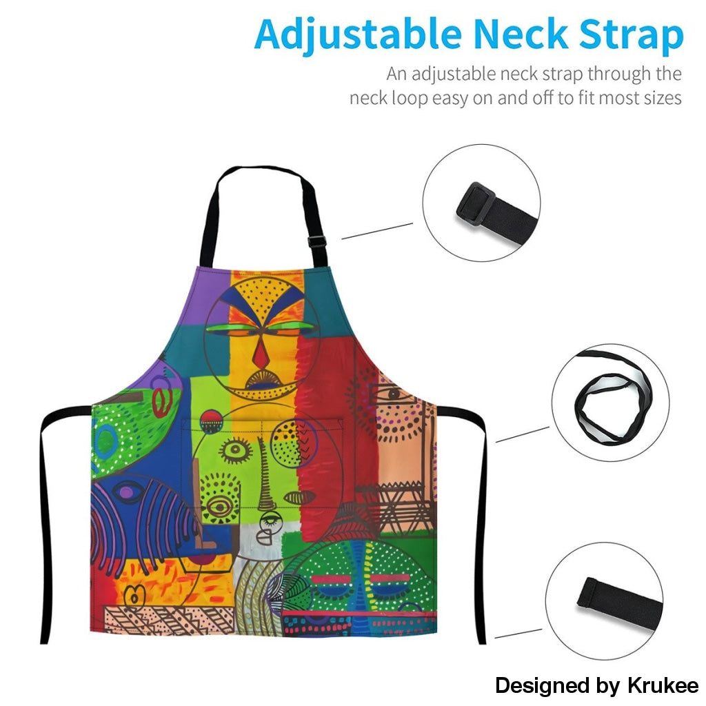 African Culture Art Apron - U And Me Aprons