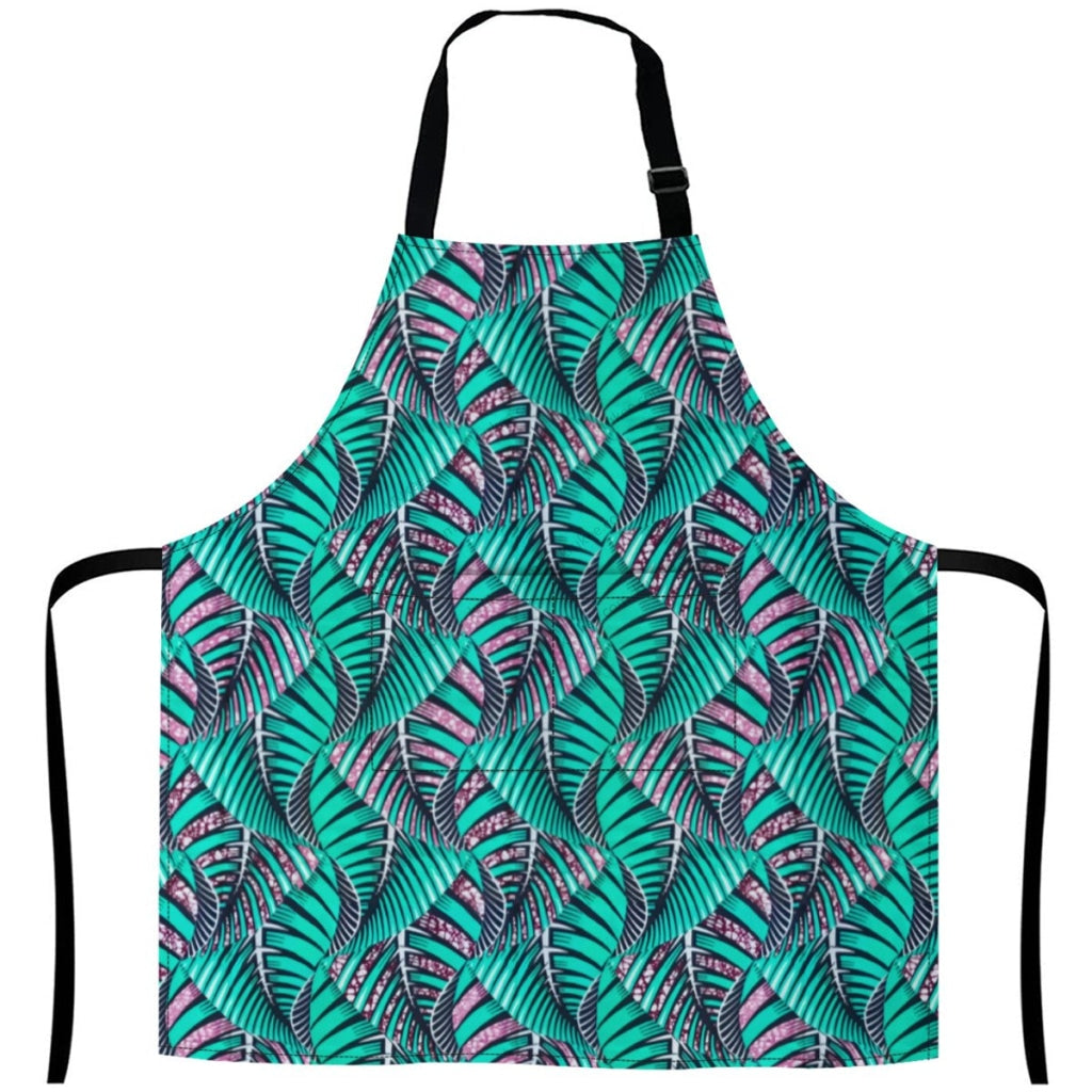 African Culture Art Apron White / One Size