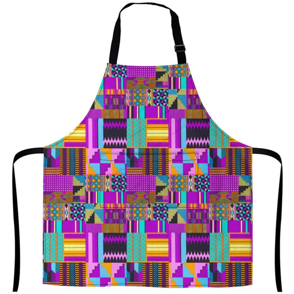 African Culture Art Apron White / One Size