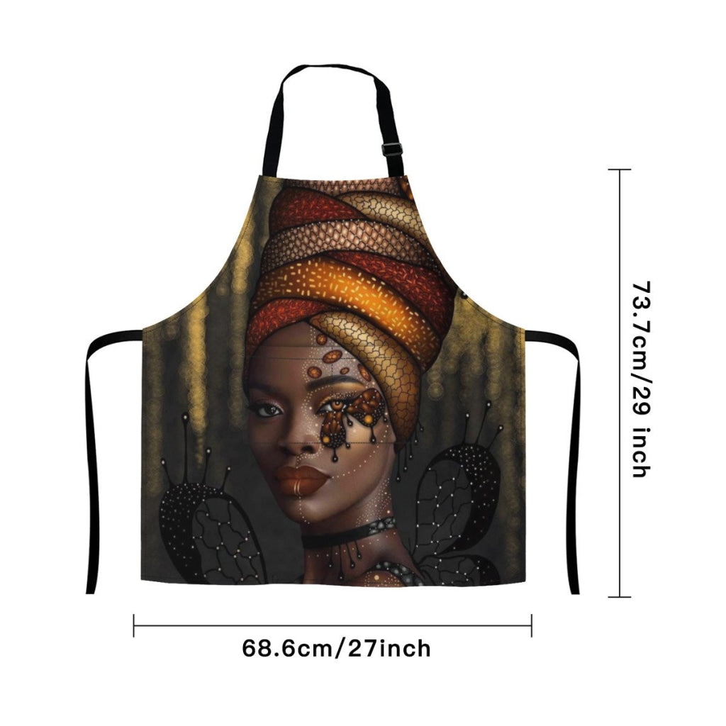 African Culture Artwork Apron - Black Pearl 3