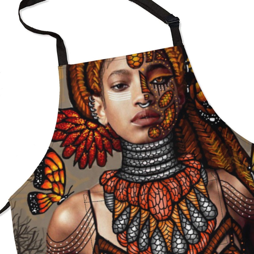 African Culture Artwork Apron - Black Pearl 4