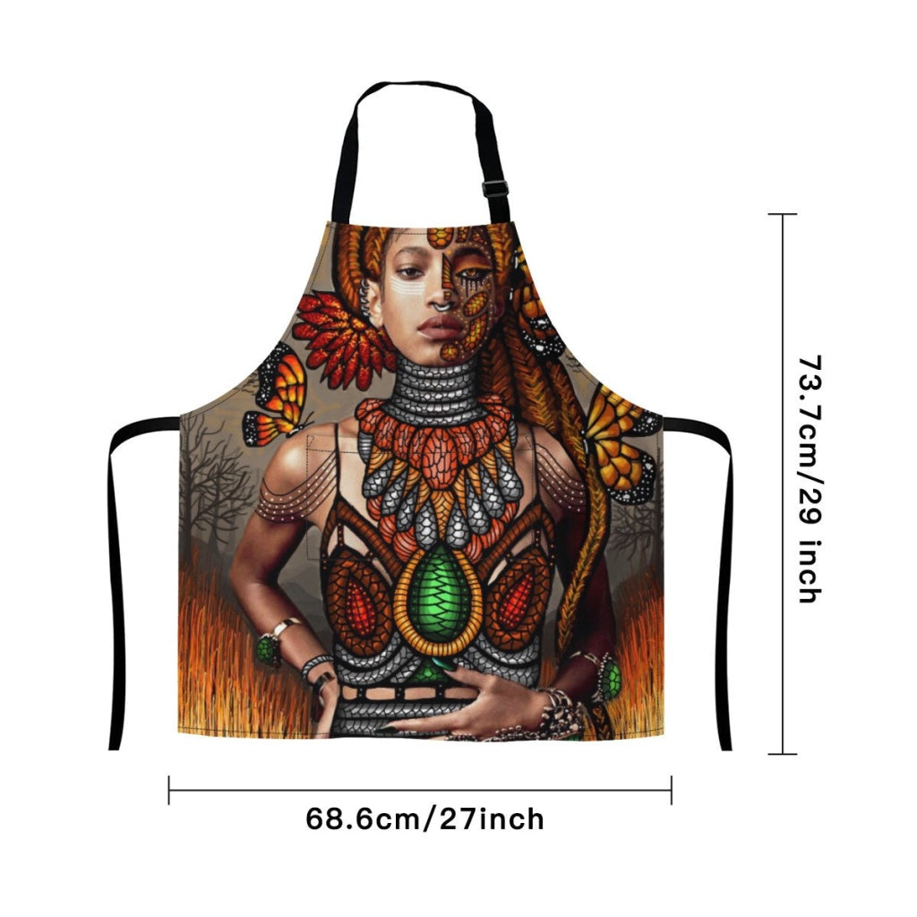 African Culture Artwork Apron - Black Pearl 4