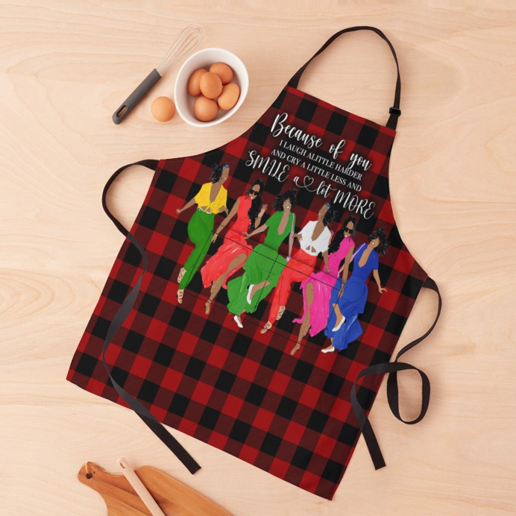 Afro Art Apron For Sistas Cuz Of U