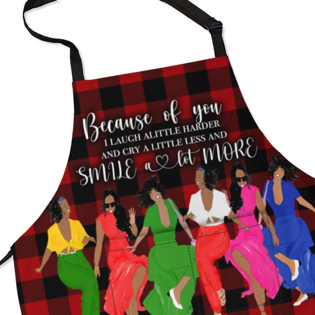 Afro Art Apron For Sistas Cuz Of U