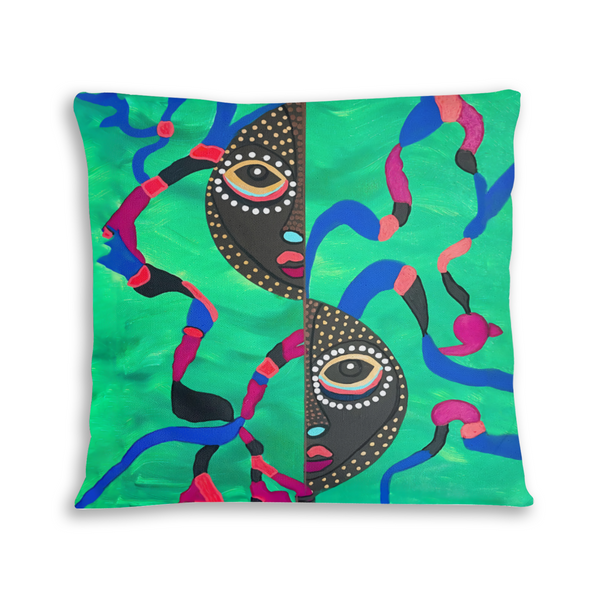 African artwork pillow - E