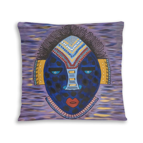 African artwork pillow - Face