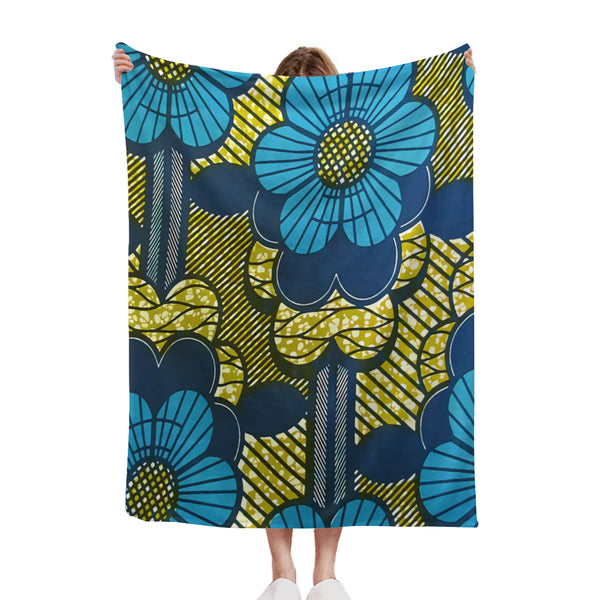 African artwork blanket - Flowers