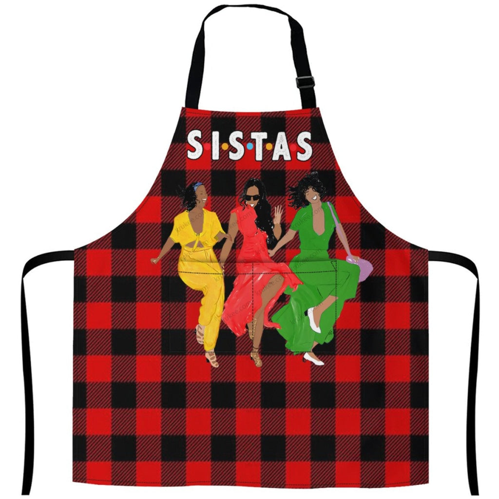 Christmas Apron For Sistas 27Inch X 29Inch