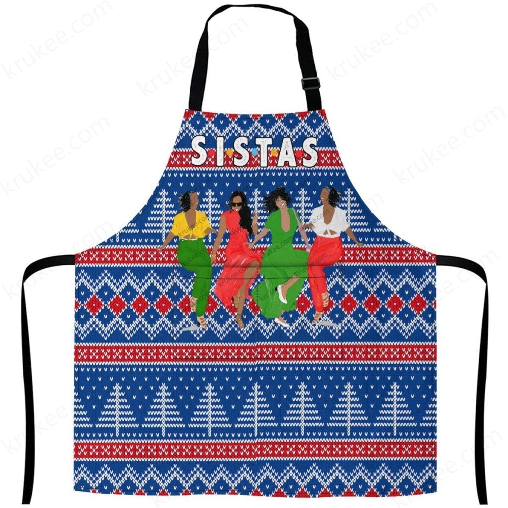 Christmas Apron For Sistas 27Inch X 29Inch / 4