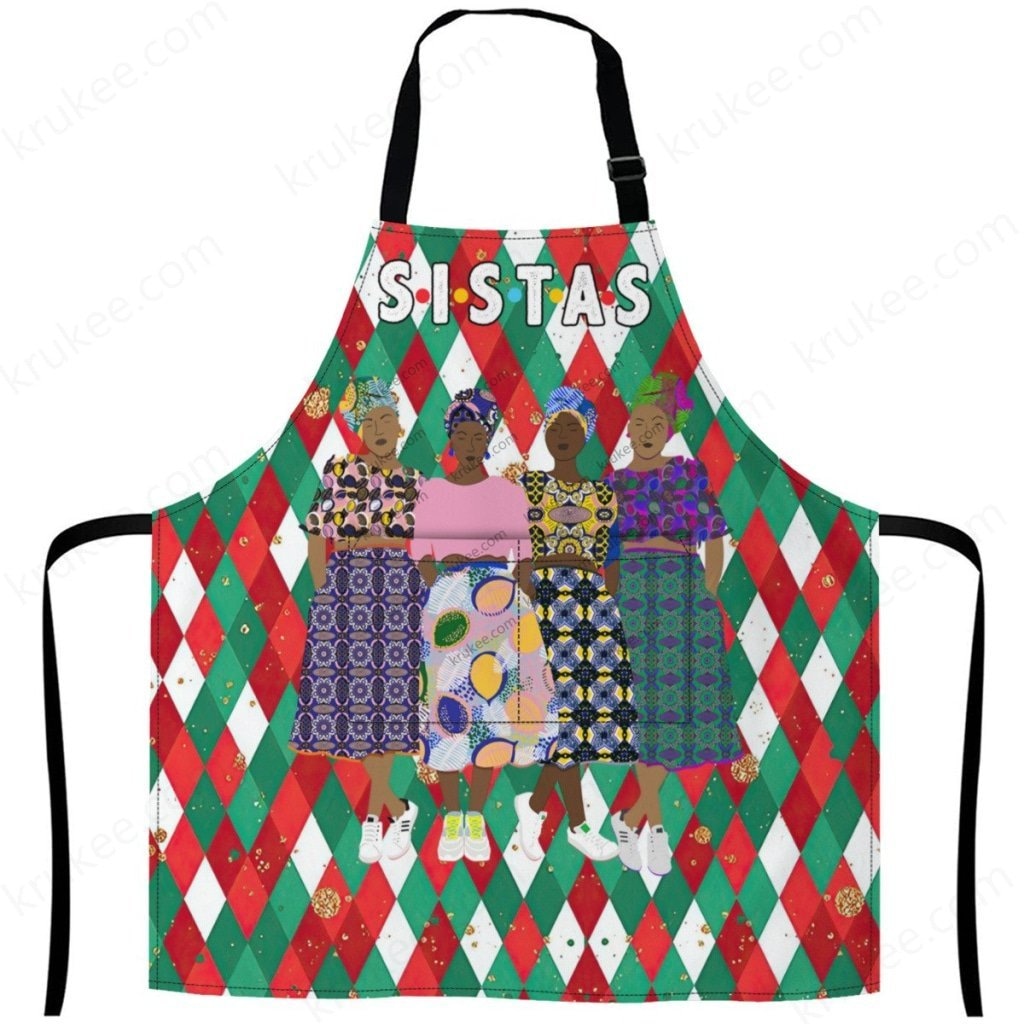 Christmas Apron For Sistas 27Inch X 29Inch / 4