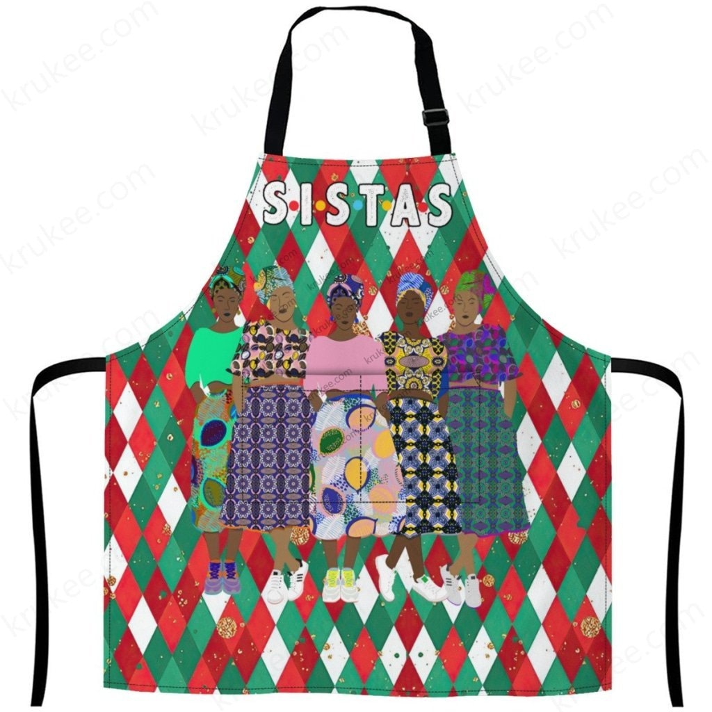 Christmas Apron For Sistas 27Inch X 29Inch / 5