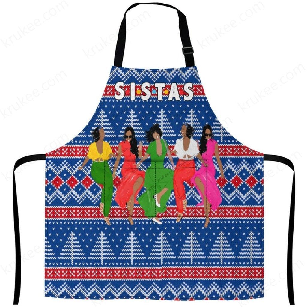 Christmas Apron For Sistas 27Inch X 29Inch / 5