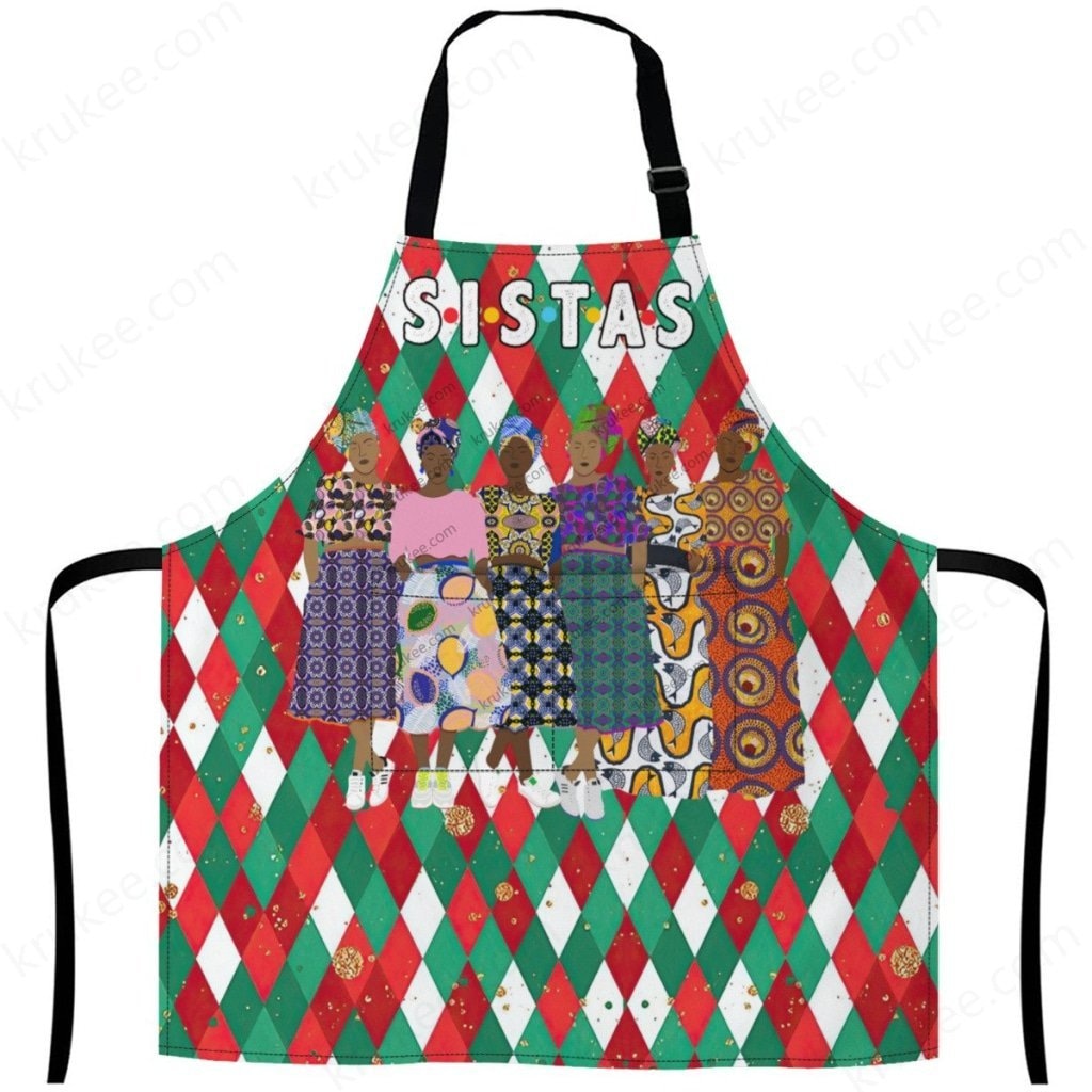 Christmas Apron For Sistas 27Inch X 29Inch / 6