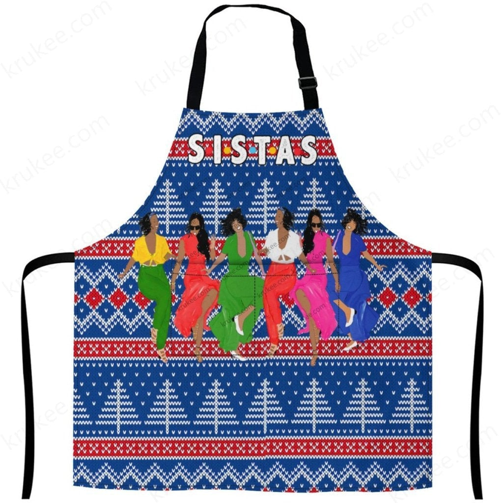 Christmas Apron For Sistas 27Inch X 29Inch / 6