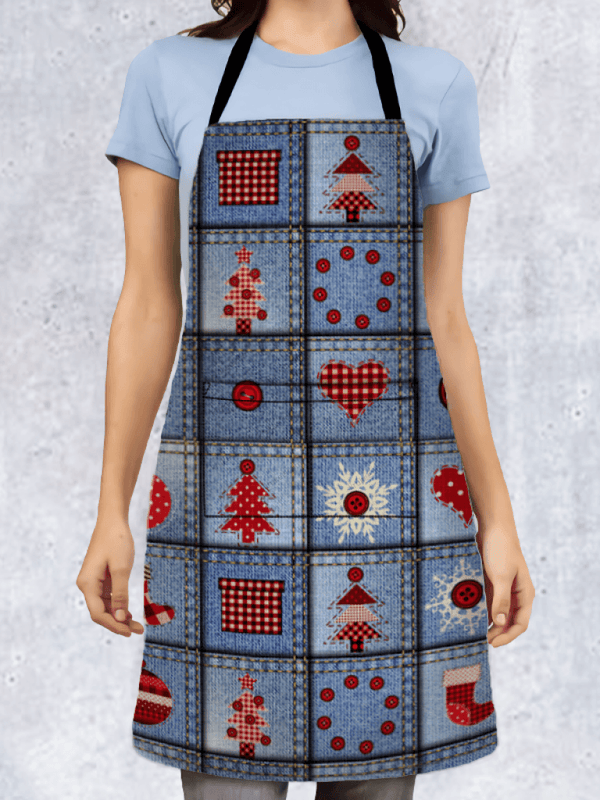 Christmas Grid Apron