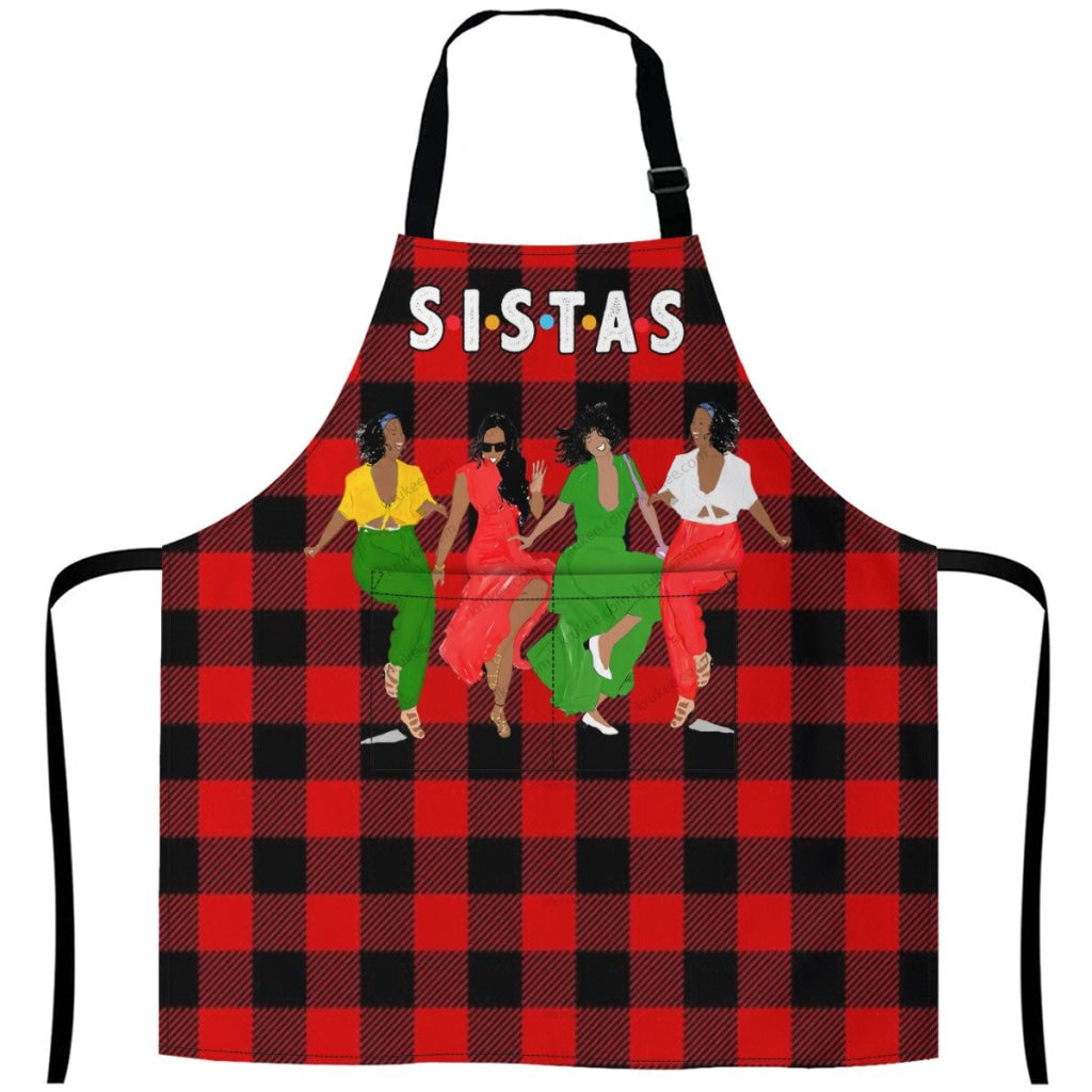 Christmas Red & Black Buffalo Apron 27Inch X 29Inch