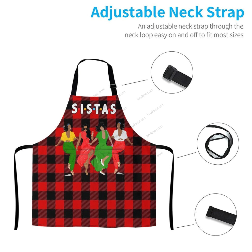 Christmas Red & Black Buffalo Apron