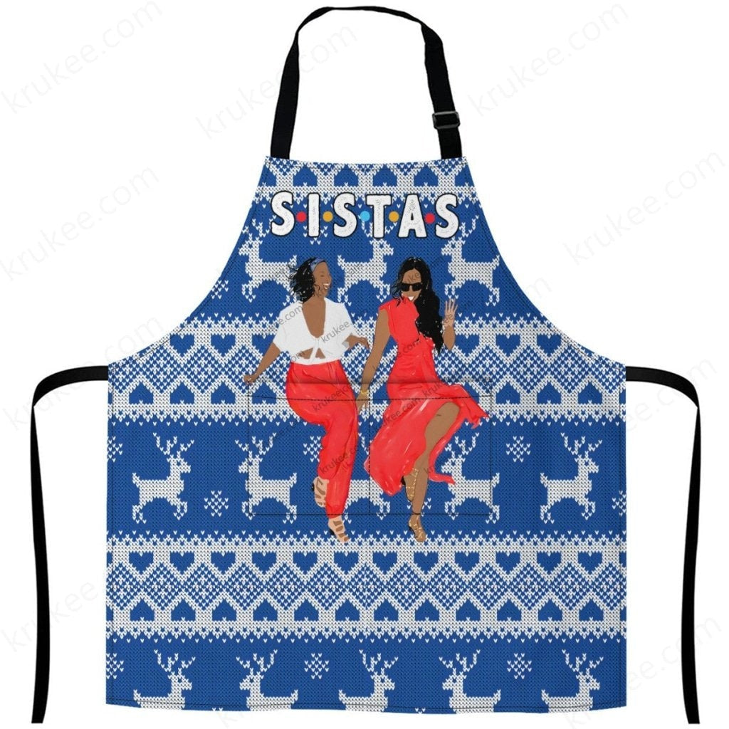 Christmas Reindeer Apron For Sistas 27Inch X 29Inch / B