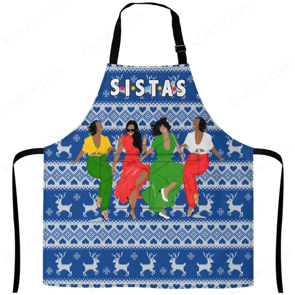 Christmas Reindeer Apron For Sistas 27Inch X 29Inch / 4