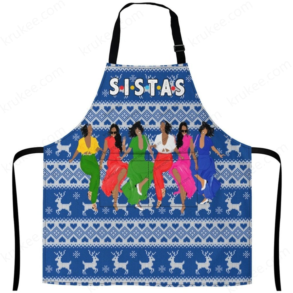 Christmas Reindeer Apron For Sistas 27Inch X 29Inch / 6